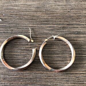 Gold Plated twist hoop earrings